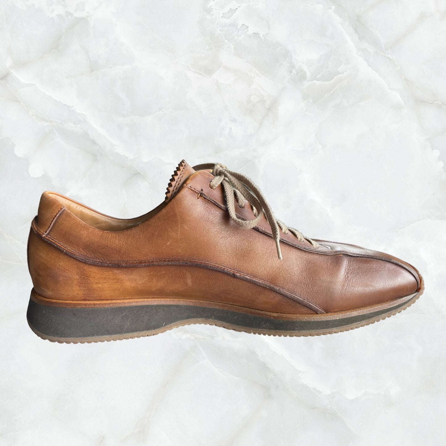 Vtg BOSS Hugo Boss Brown Leather Bowling Shoes - Men's 10