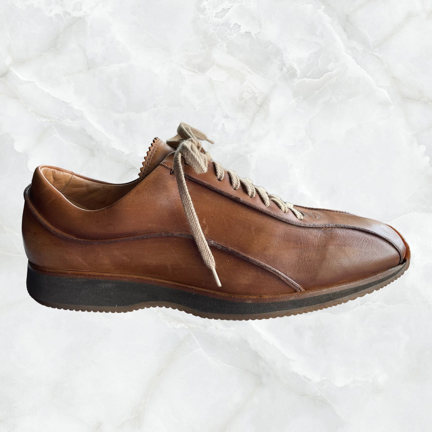 Vtg BOSS Hugo Boss Brown Leather Bowling Shoes - Men's 10