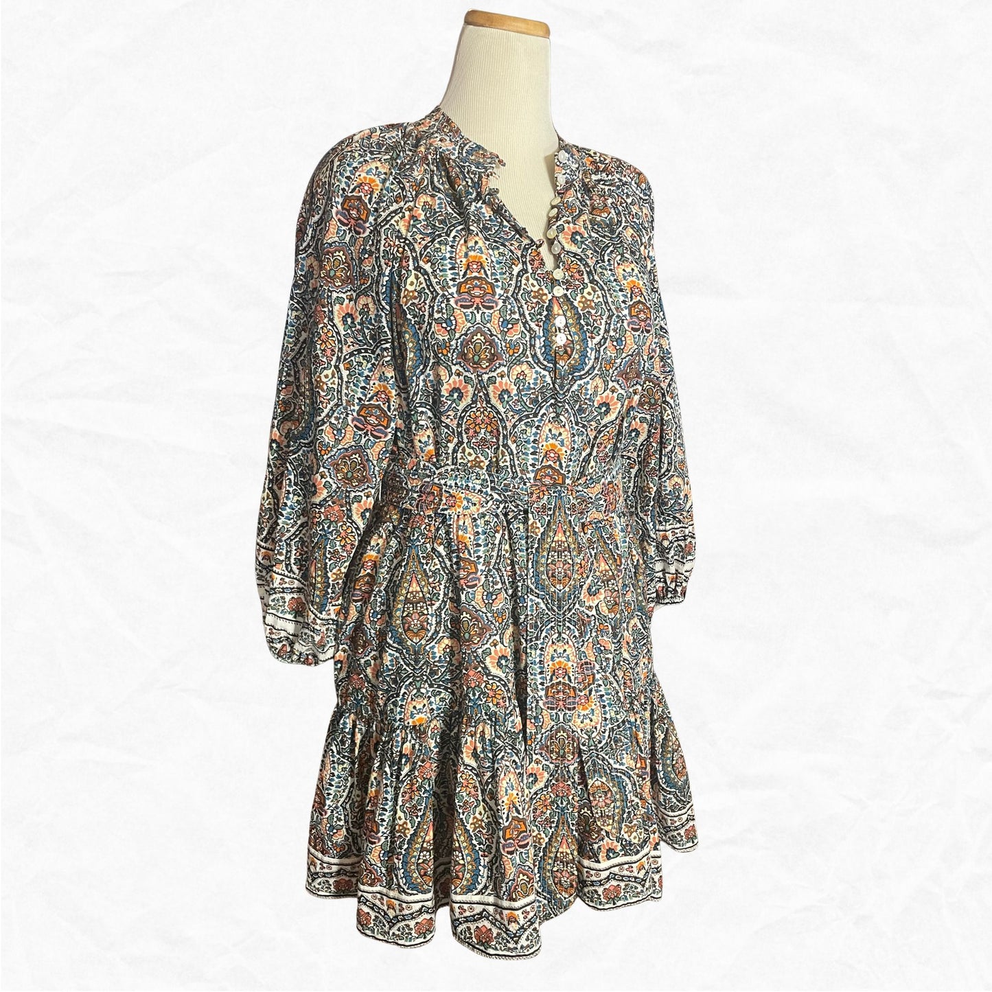 CLEOBELLA Printed Babydoll Mini Dress - WMNS XL