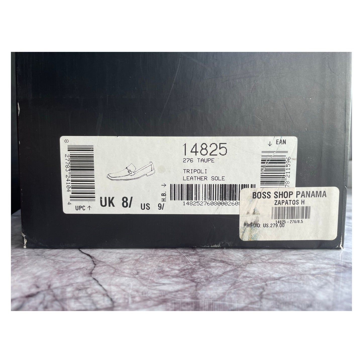 Authentic HUGO BOSS Men's Taupe Suede Loafers <US 9.5>