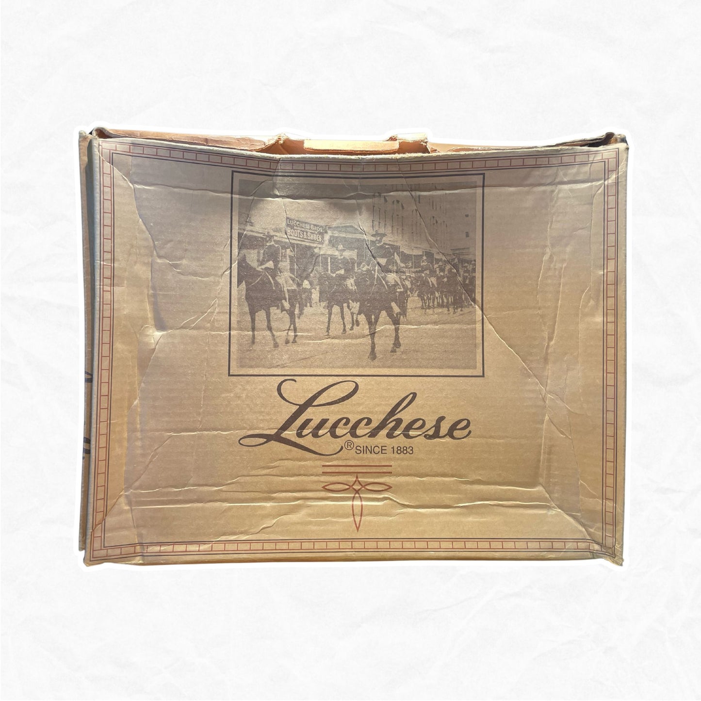 Vintage Authentic LUCCHESE Men's Cowboy Boots Style #L313124 size 9.5 D