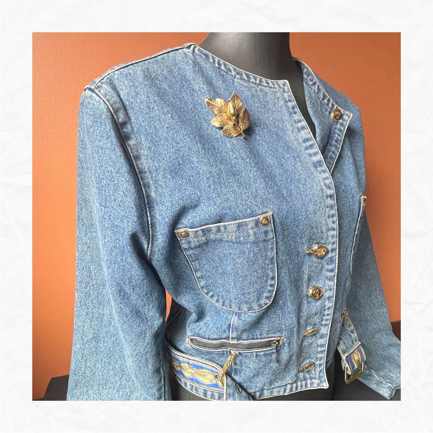 Vtg. Authentic MCM 1900 Jeans Collection Denim Jacket - WMNS L