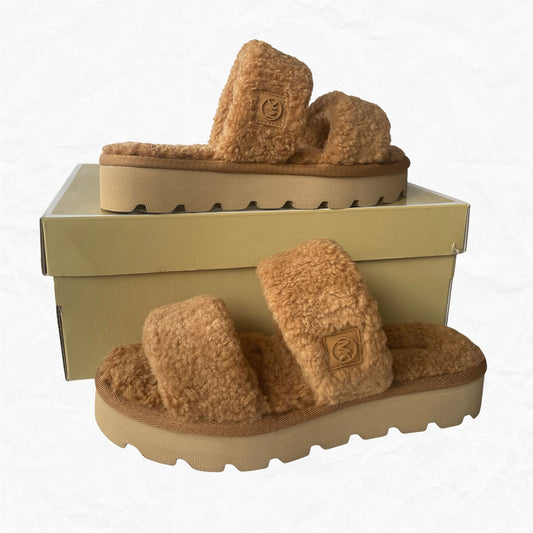 MICHAEL KORS Faux Shearling "WINNIE" Slides WMNS 7M