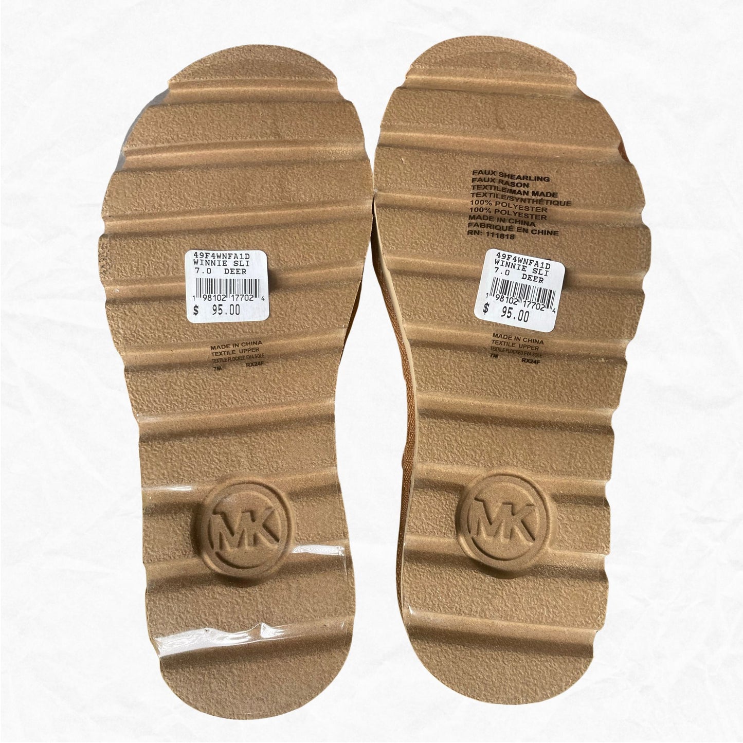 MICHAEL KORS Faux Shearling "WINNIE" Slides WMNS 7M