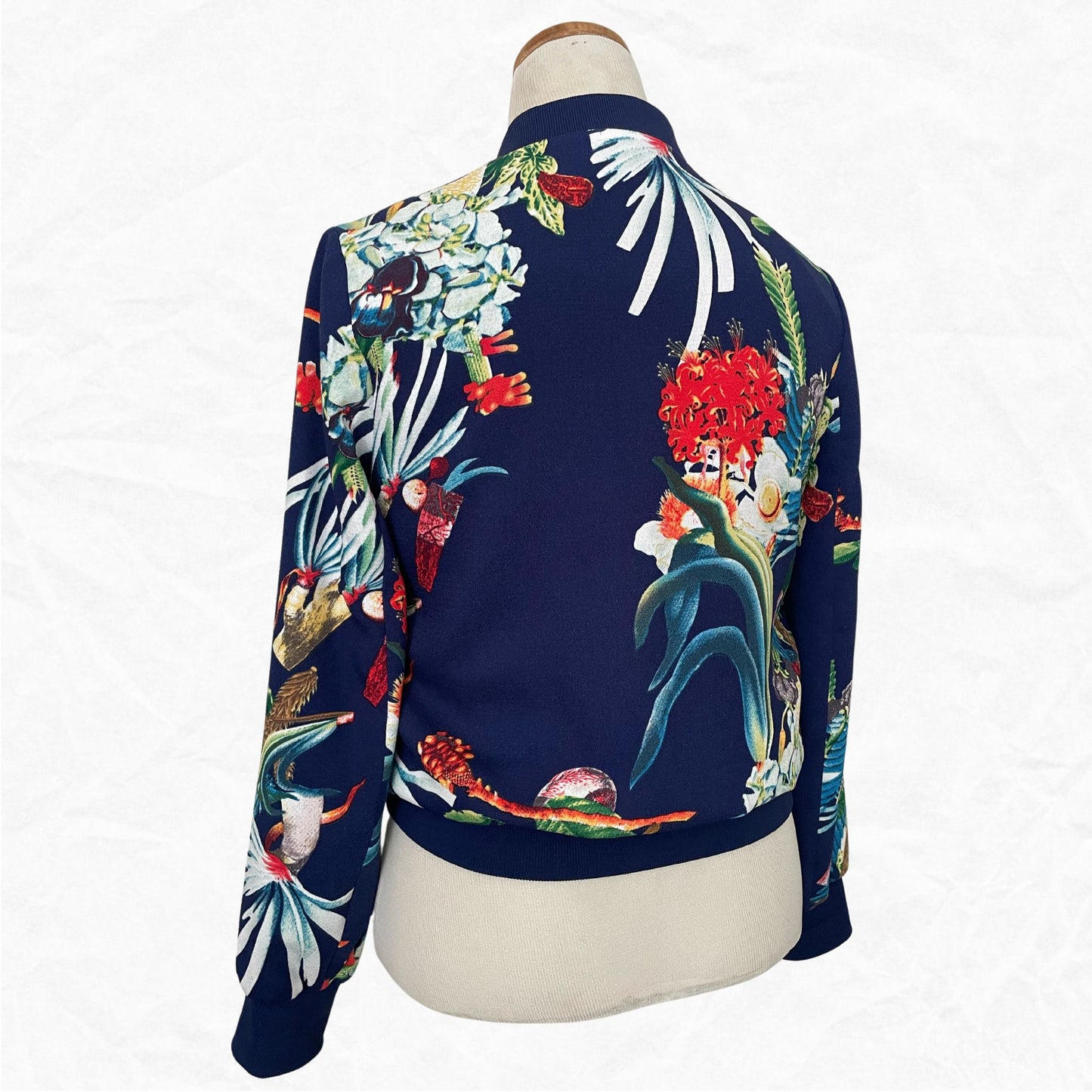 PHILOSOPHY Tropical Print Bomber Jacket WMNS M