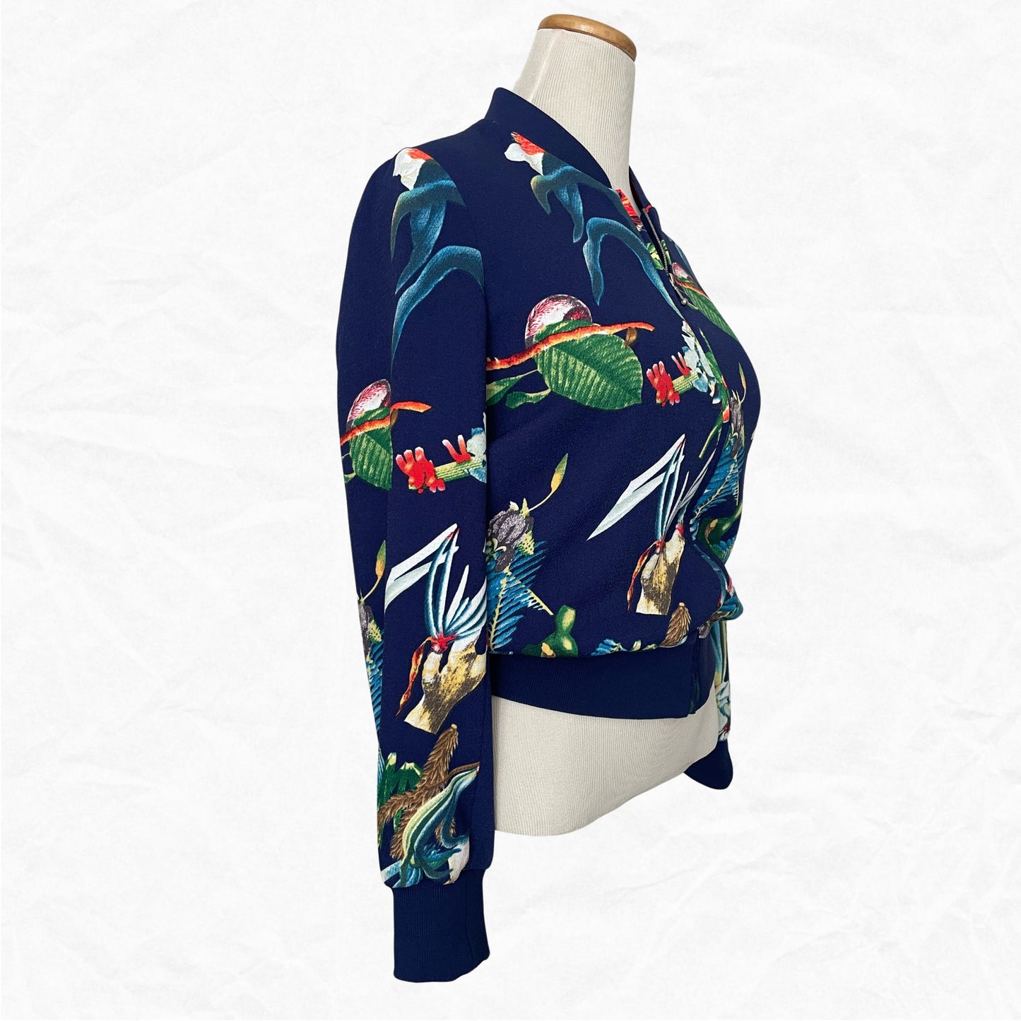 PHILOSOPHY Tropical Print Bomber Jacket WMNS M