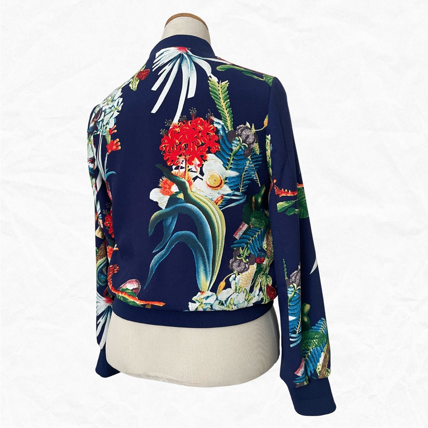 PHILOSOPHY Tropical Print Bomber Jacket WMNS M