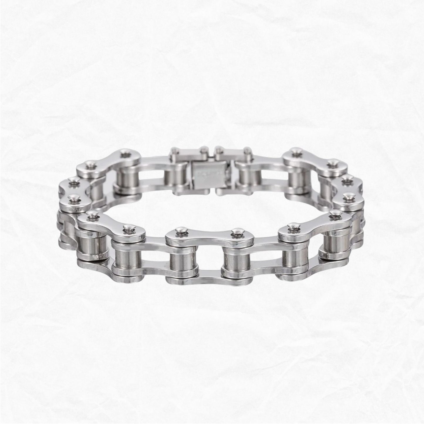 Men's Stainless Steel "UNCHAINED" Bike Chain Link Bracelet