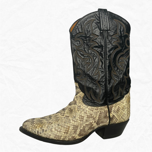 Vintage TONY LAMA Snakeskin Cowboy Boots   Men's size 10EE