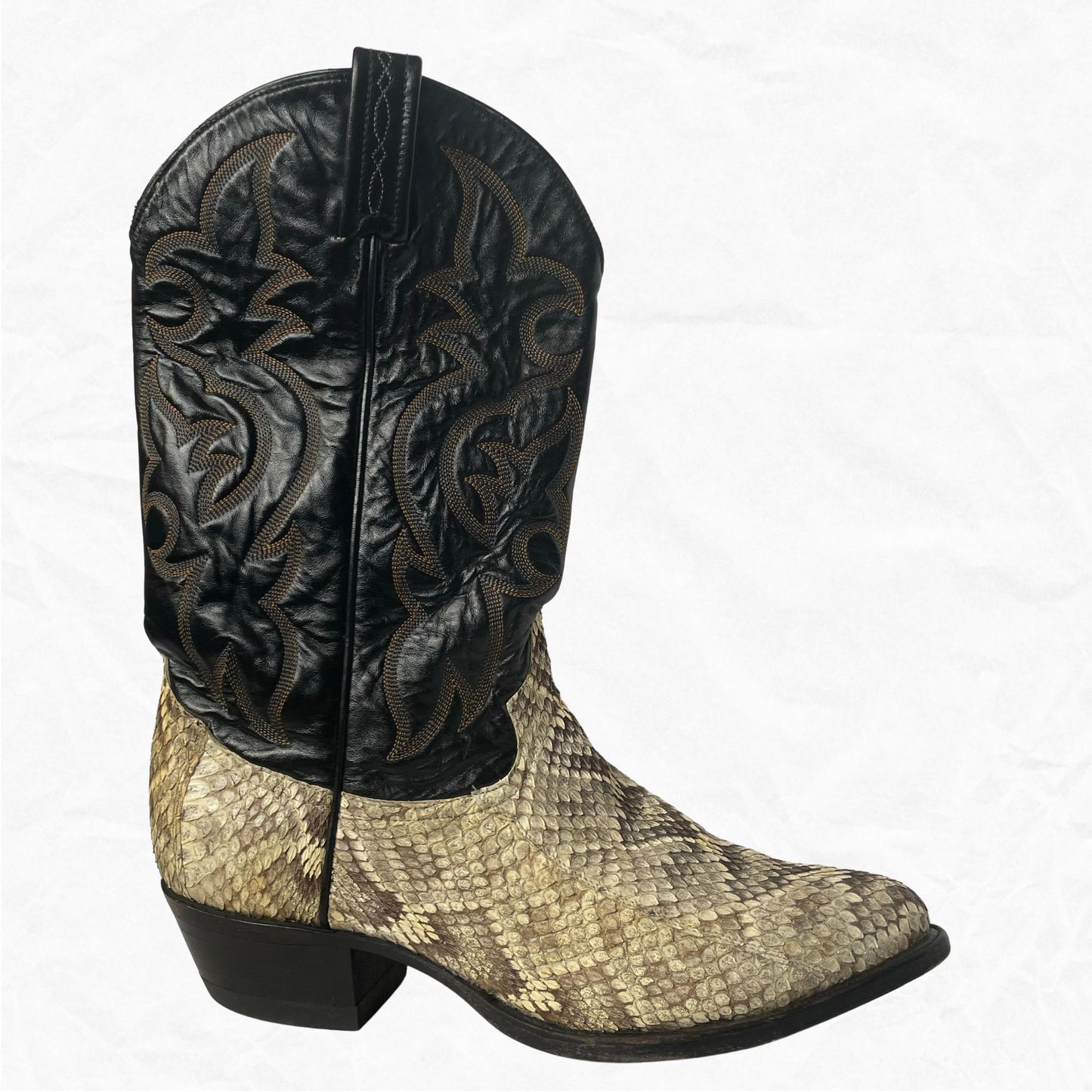 Vintage TONY LAMA Snakeskin Cowboy Boots Men's size 10EE