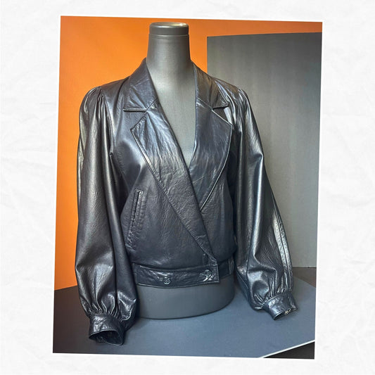 RARE Vtg MILANOZA COLLECTION Leather Jacket - WMS M