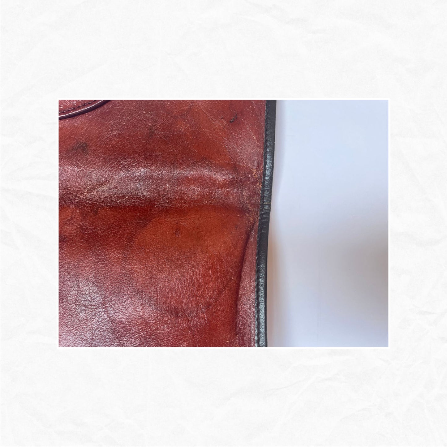 Vtg Rame's Tooled Leather Oversized Clutch