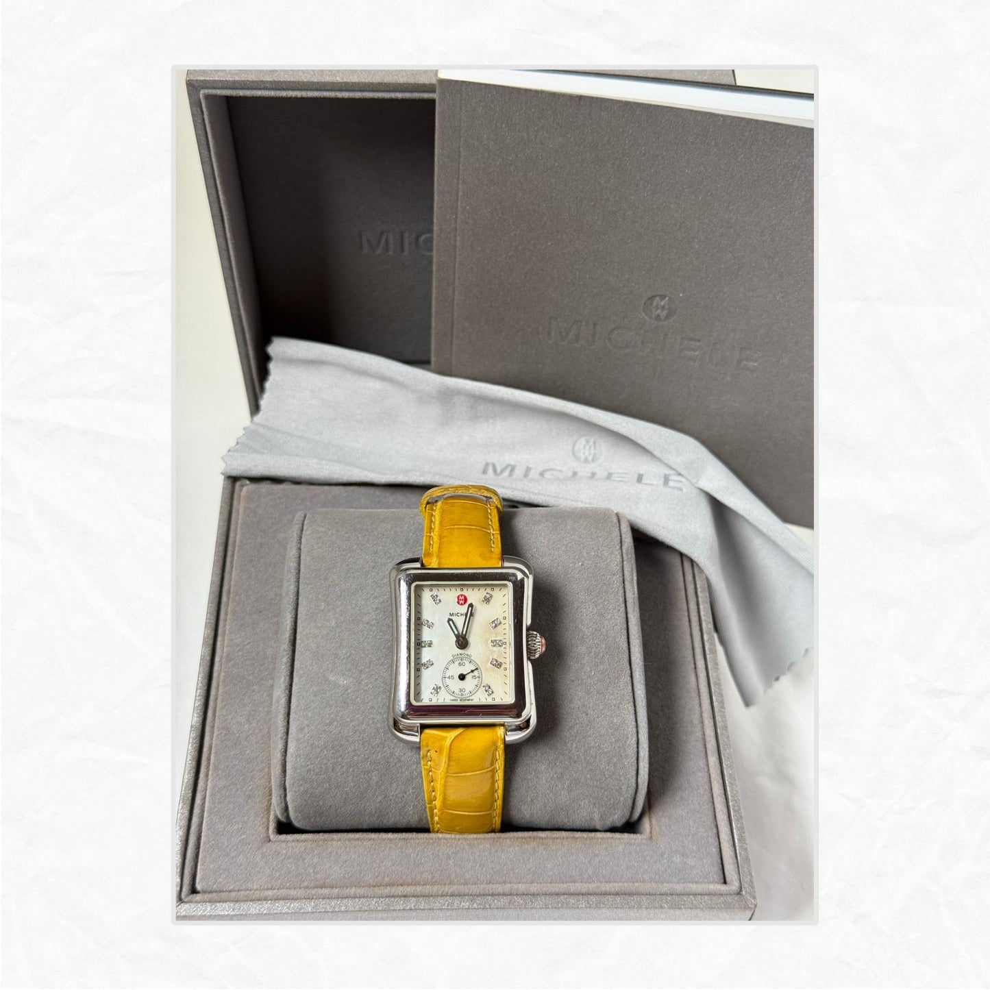MICHELE Deco Moderne II Diamond Dial Watch