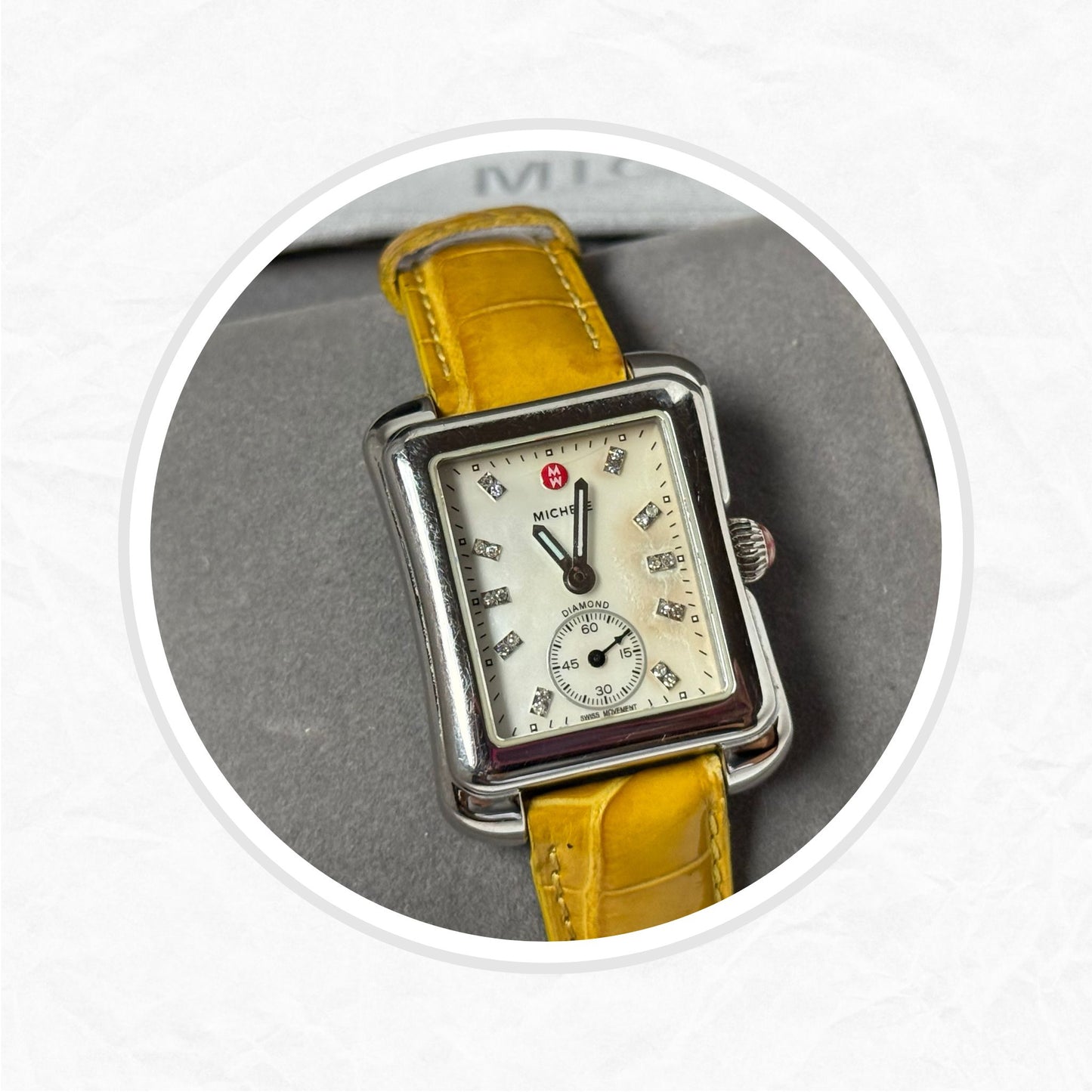 MICHELE Deco Moderne II Diamond Dial Watch