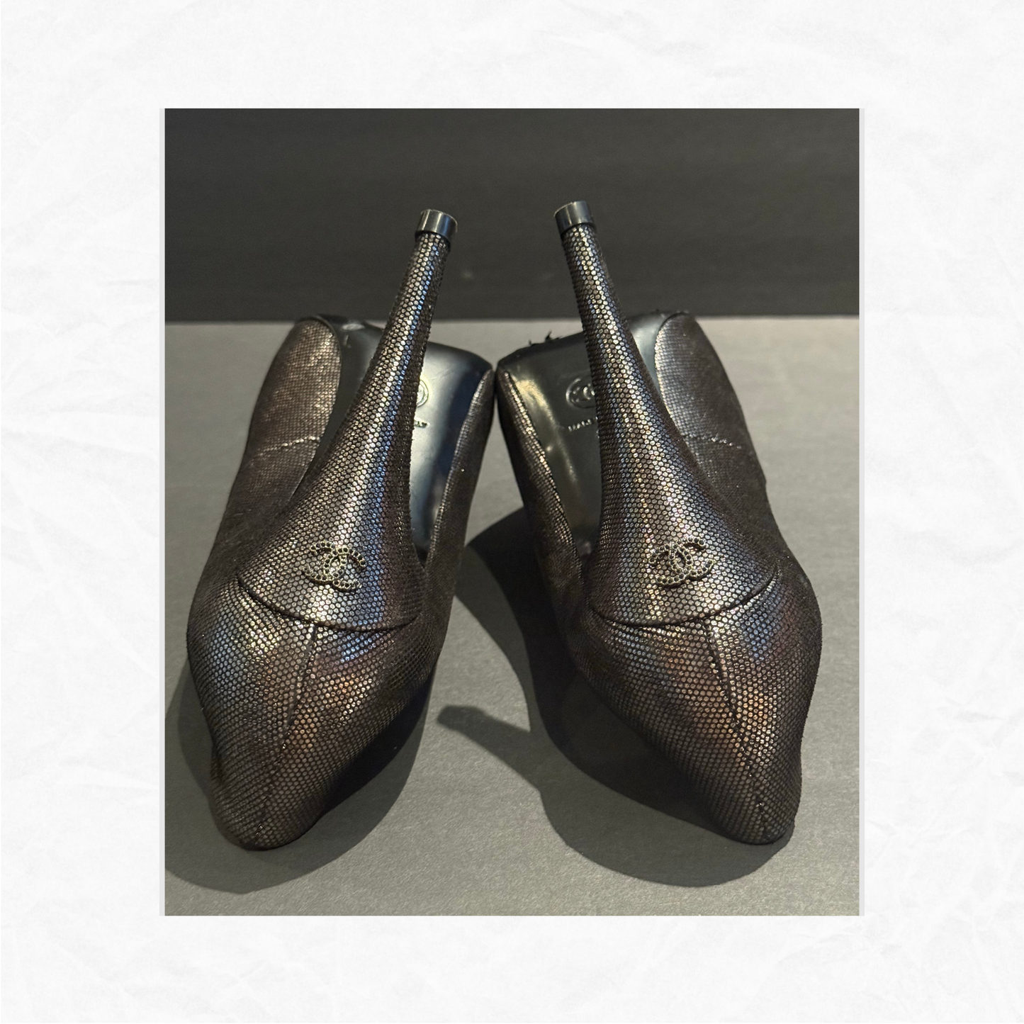 CHANEL Metallic Platform Pumps WMNS EU39/US8