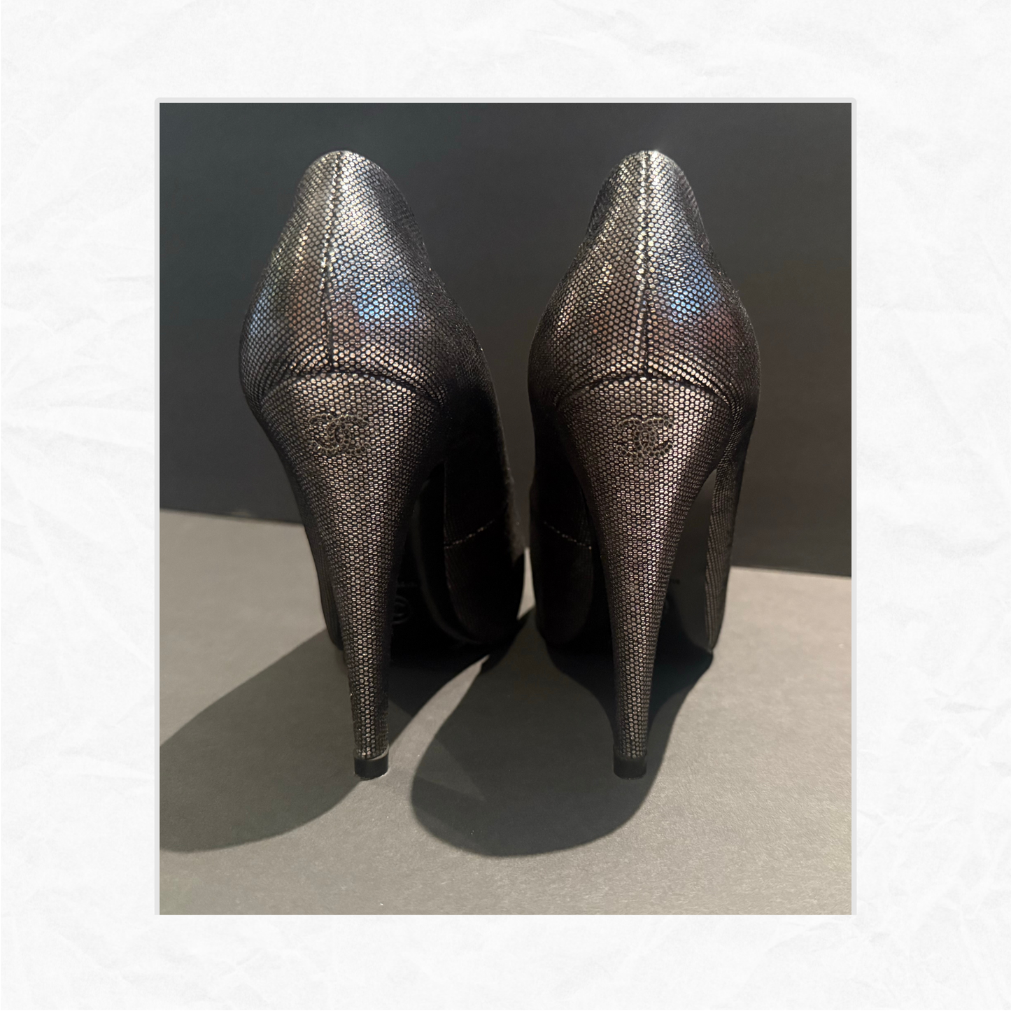 CHANEL Metallic Platform Pumps WMNS EU39/US8