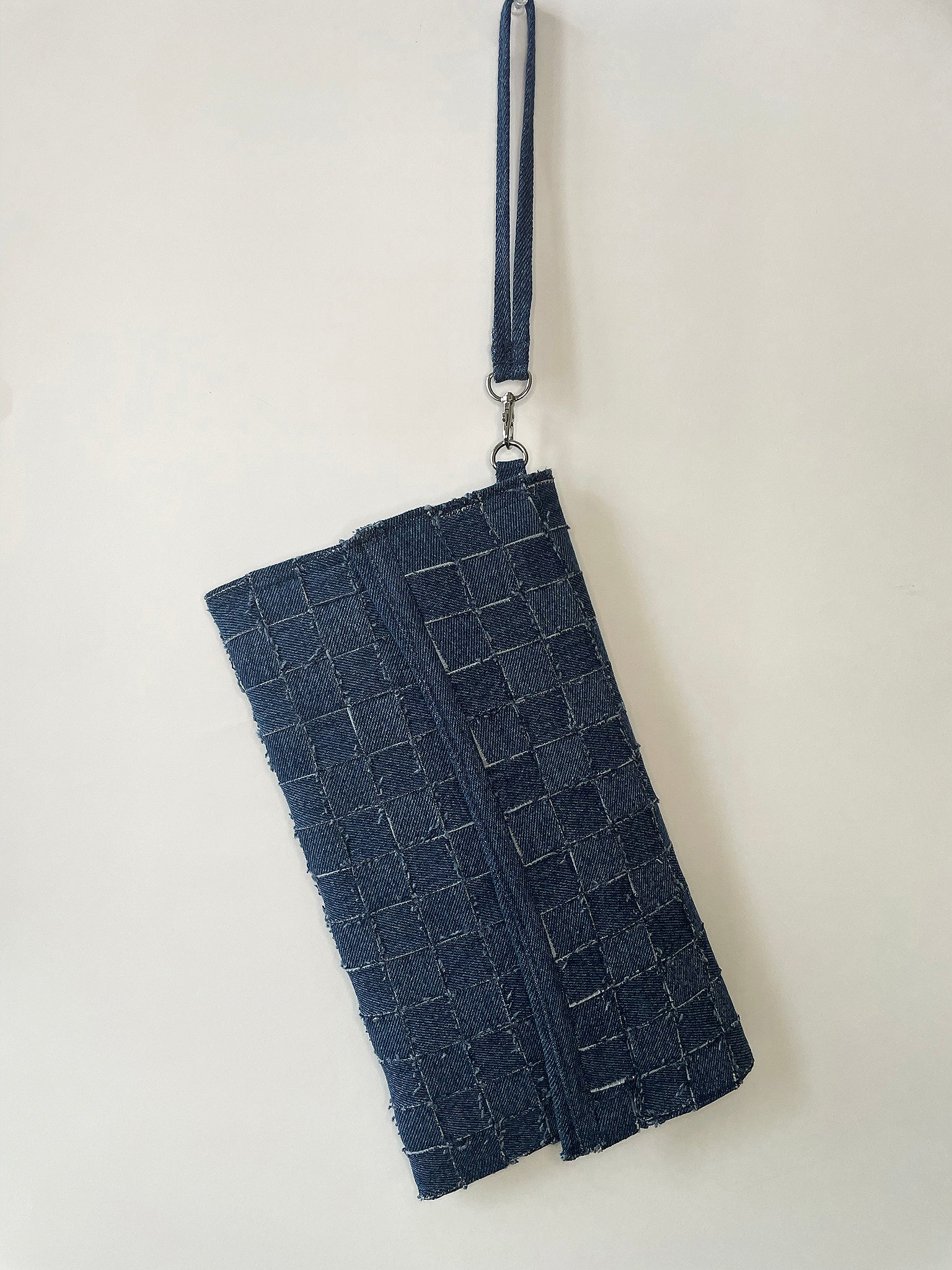 "JHADA" HANDWEAVED Upcycled Denim Clutch bag