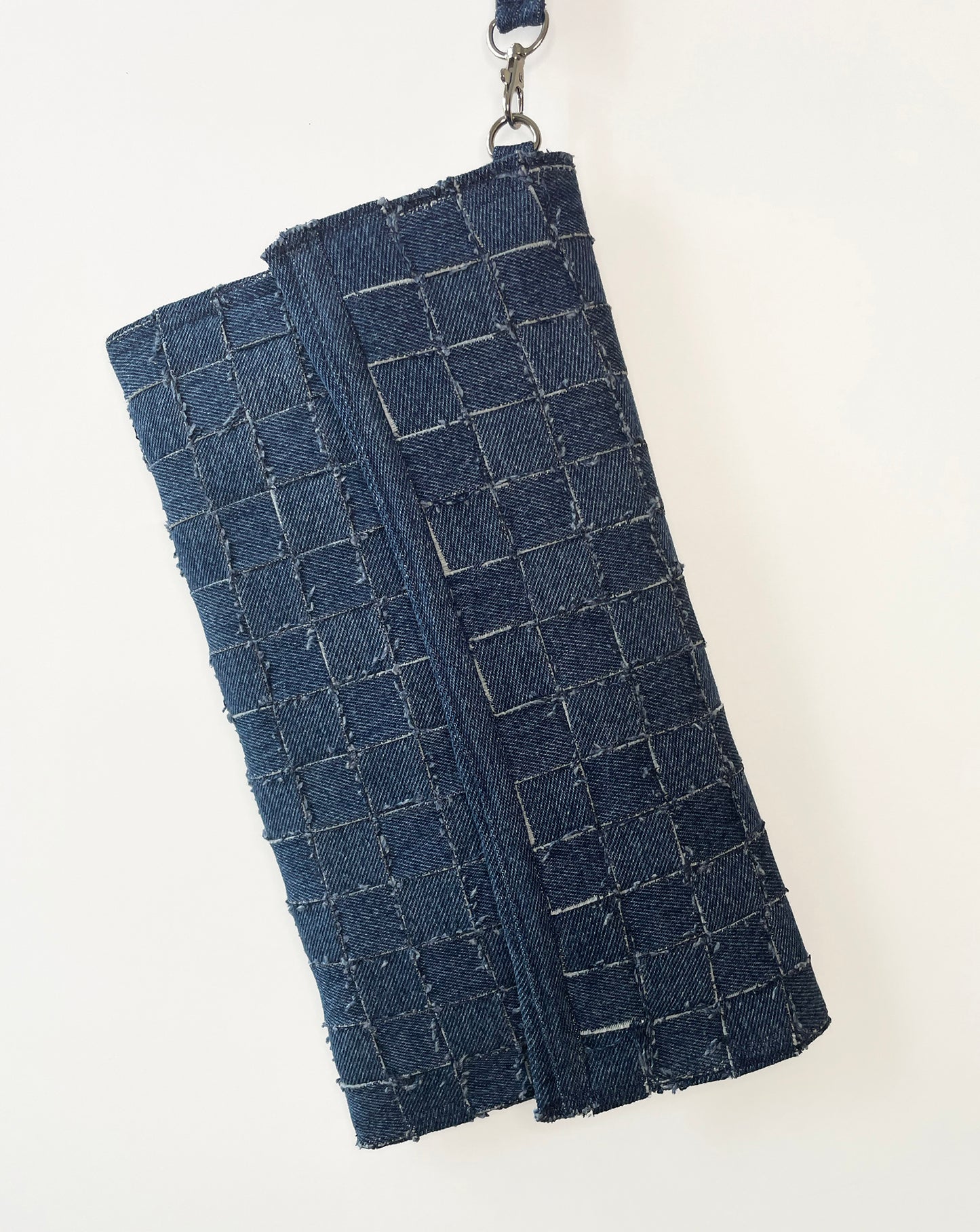 "JHADA" HANDWEAVED Upcycled Denim Clutch bag