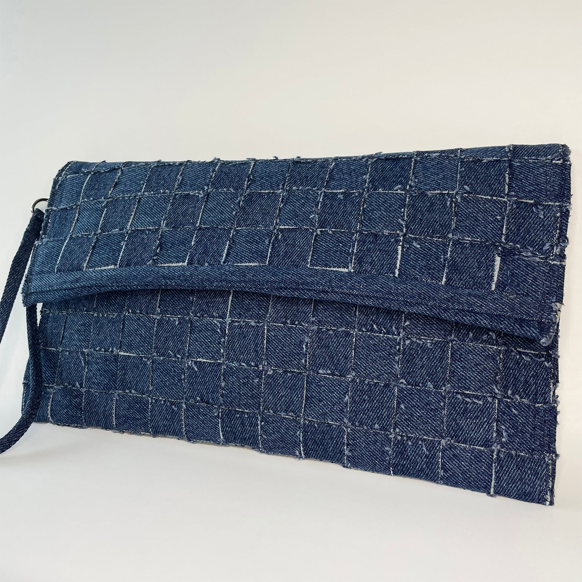 "JHADA" HANDWEAVED Upcycled Denim Clutch bag