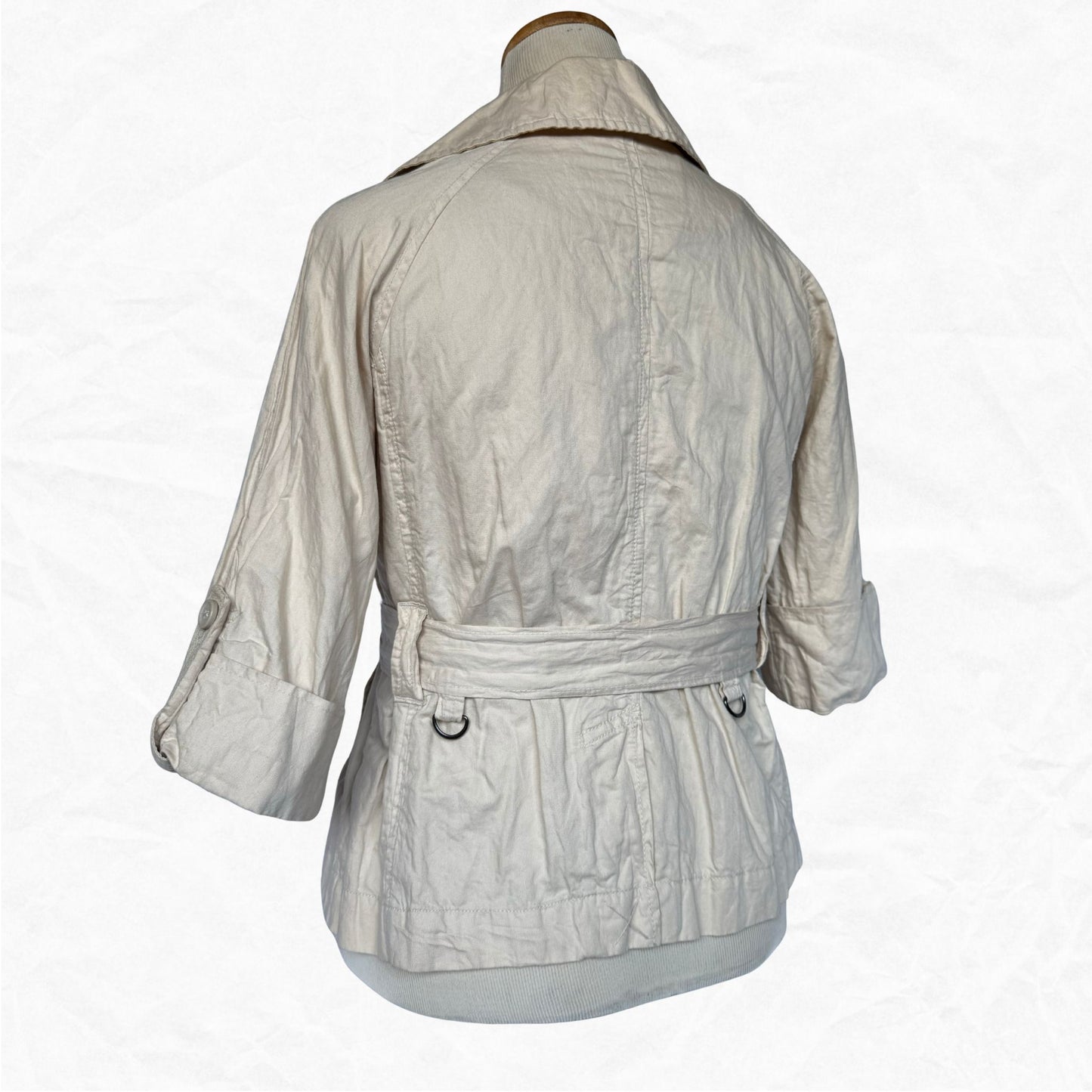 Vtg. Y2K GAP Cropped Belted Trench Coat | S/M
