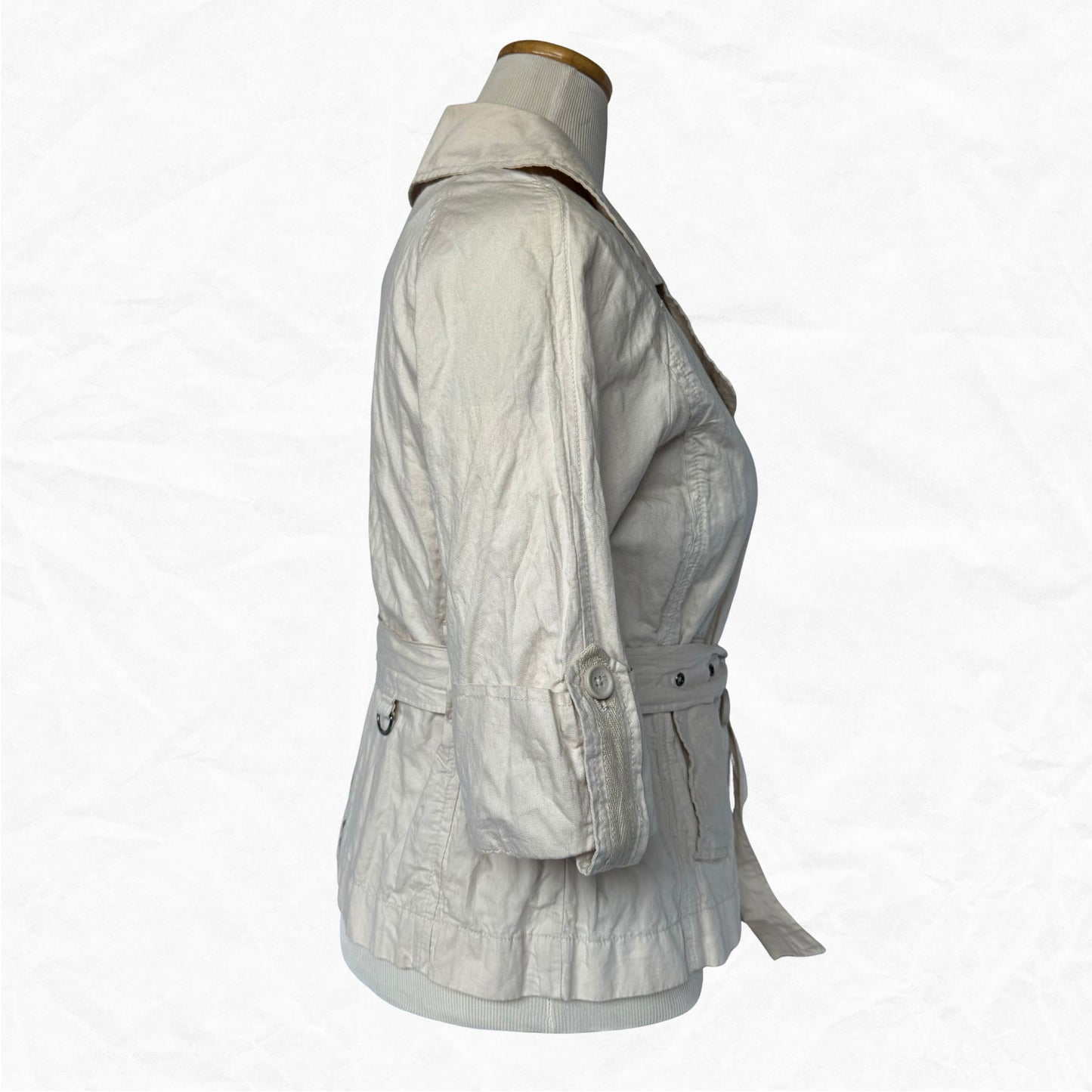 Vtg. Y2K GAP Cropped Belted Trench Coat | S/M