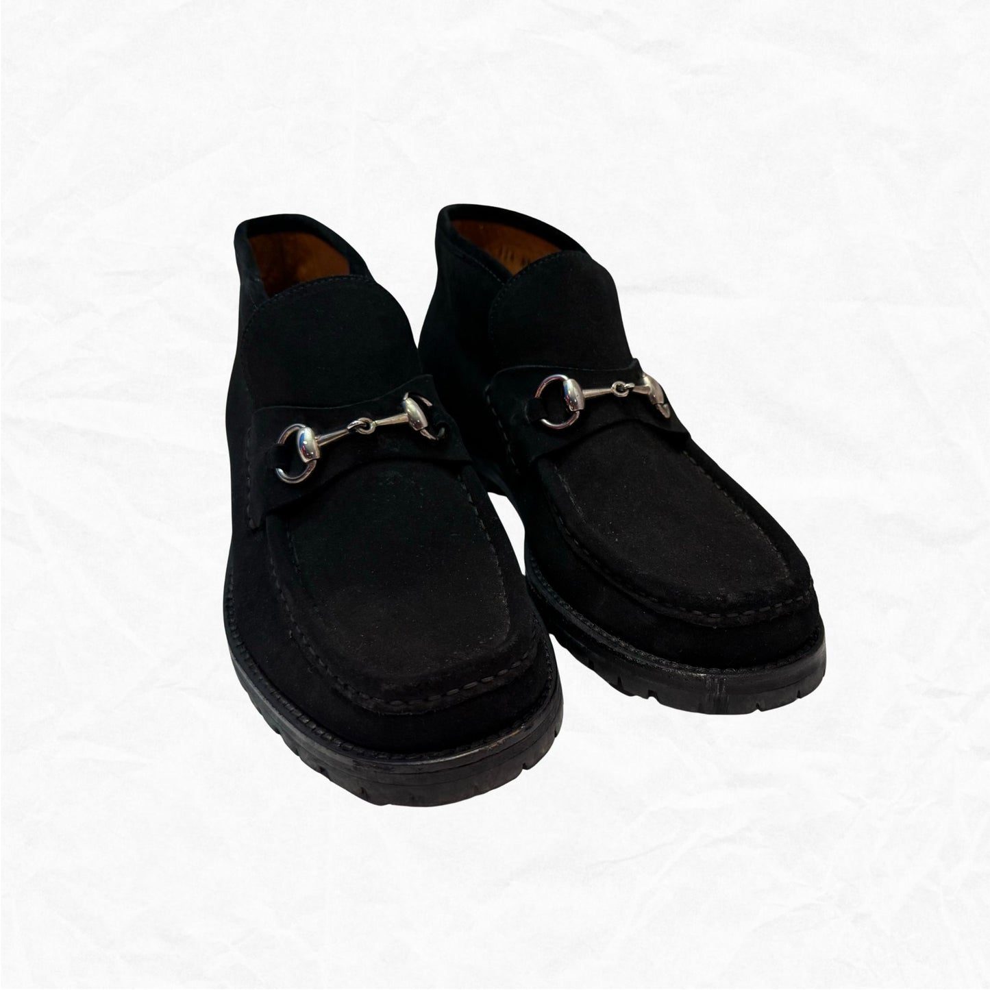GUCCI Mens Horsebit Suede Ankle Boot | Size 9.5