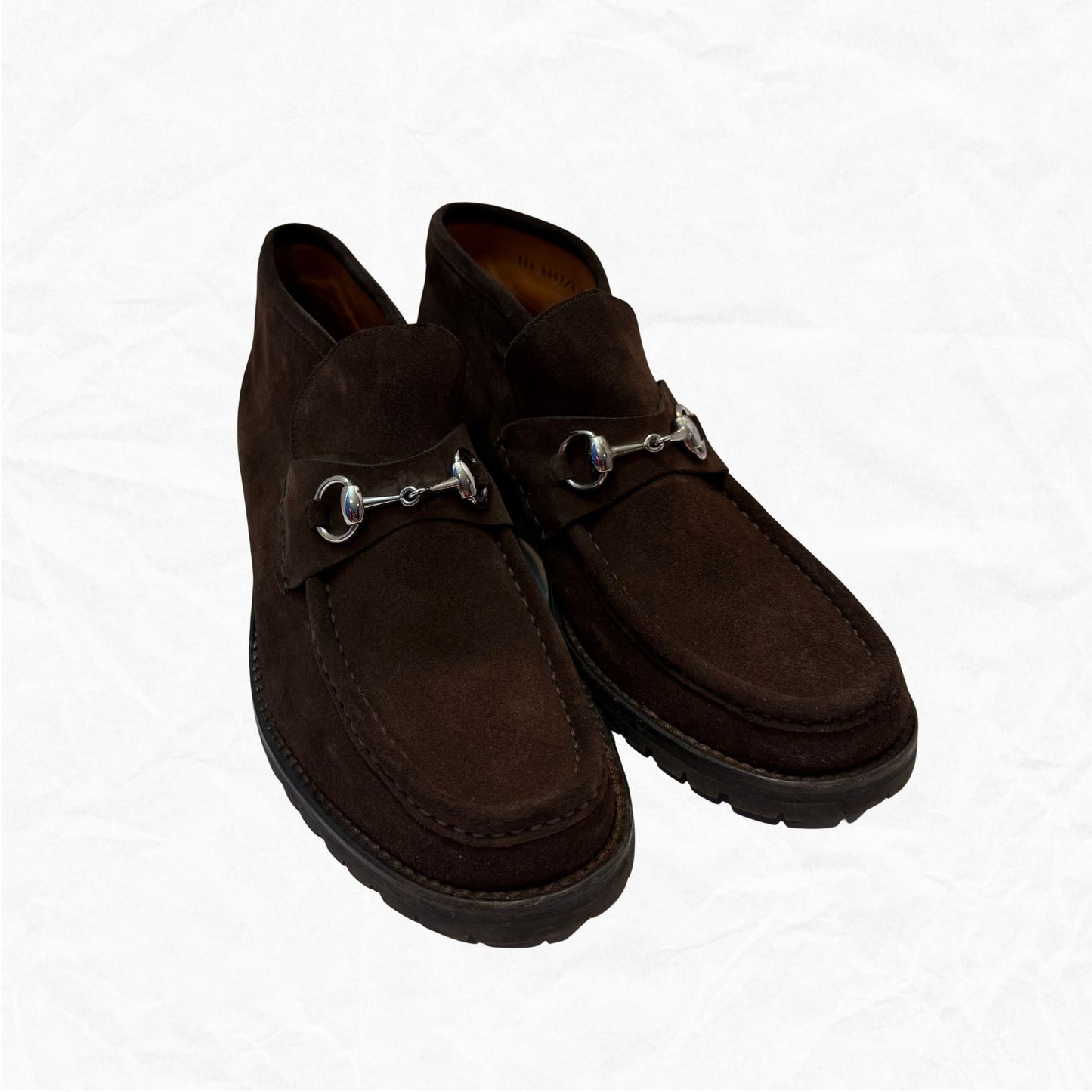 GUCCI Men's Horsebit Suede Ankle Boot | Size 10