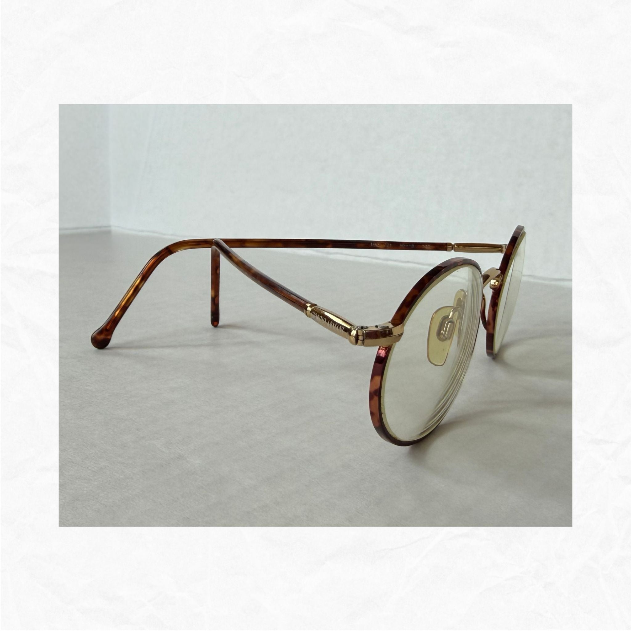 Auth. 90's Vintage GIORGIO ARMANI 192 721 Tortoise Eyeglass Frames