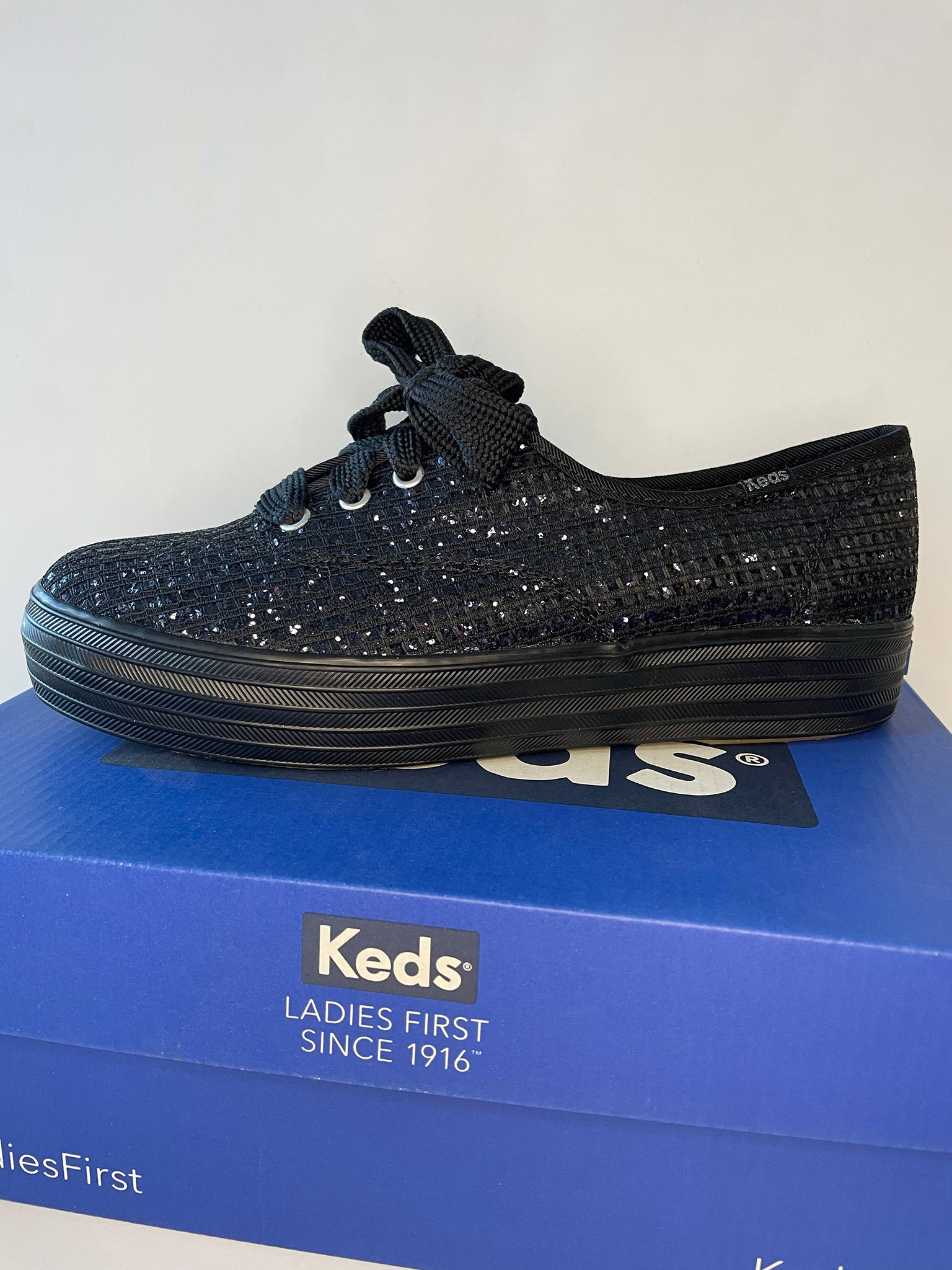 KEDS Triple CVO Glitter Platform Sneakers