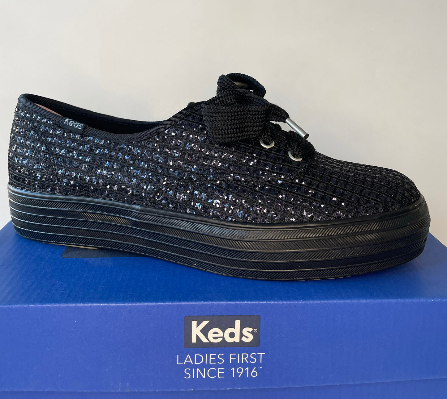 KEDS Triple CVO Glitter Platform Sneakers