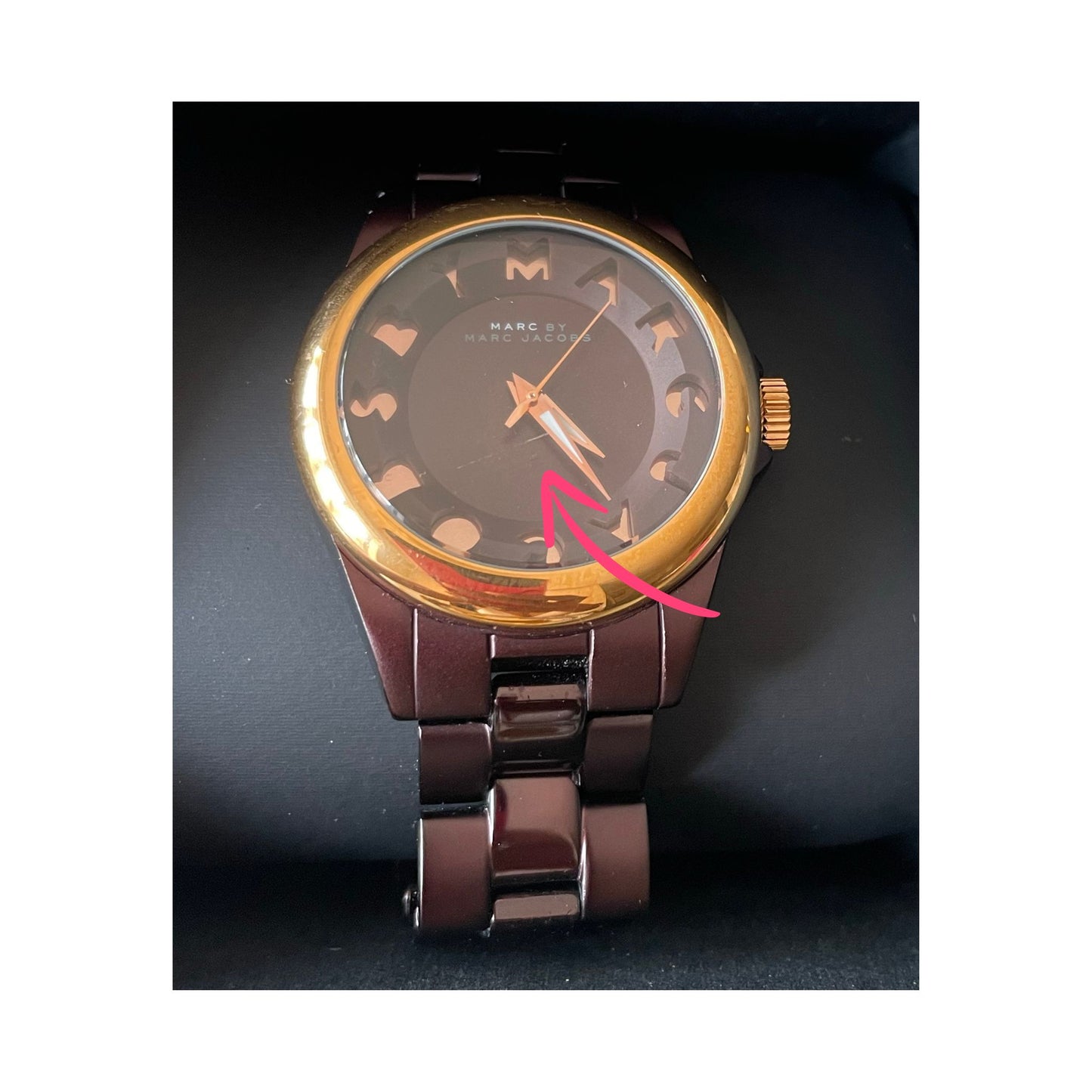 Authentic MARC by MARC JACOBS Bubble Chocolate/Gold Watch