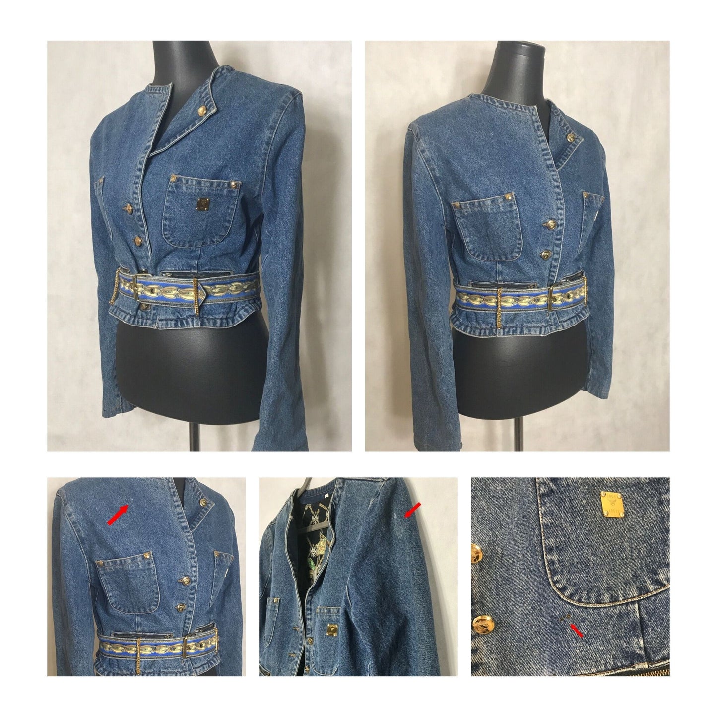 Vtg. Authentic MCM 1900 Jeans Collection Denim Jacket - WMNS L