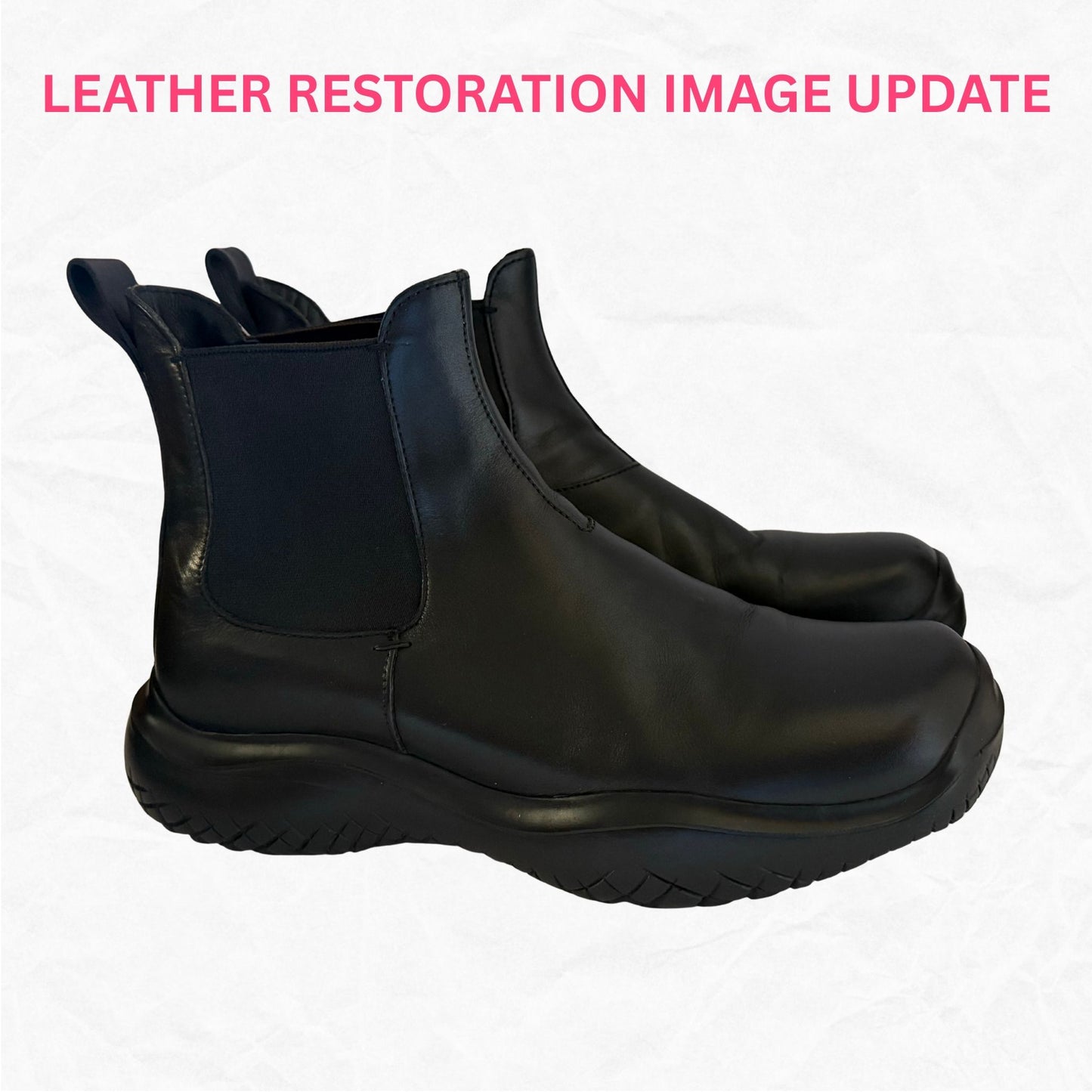 Vtg A/W1999 PRADA Vibram Leather Boots - Men's US 9.5