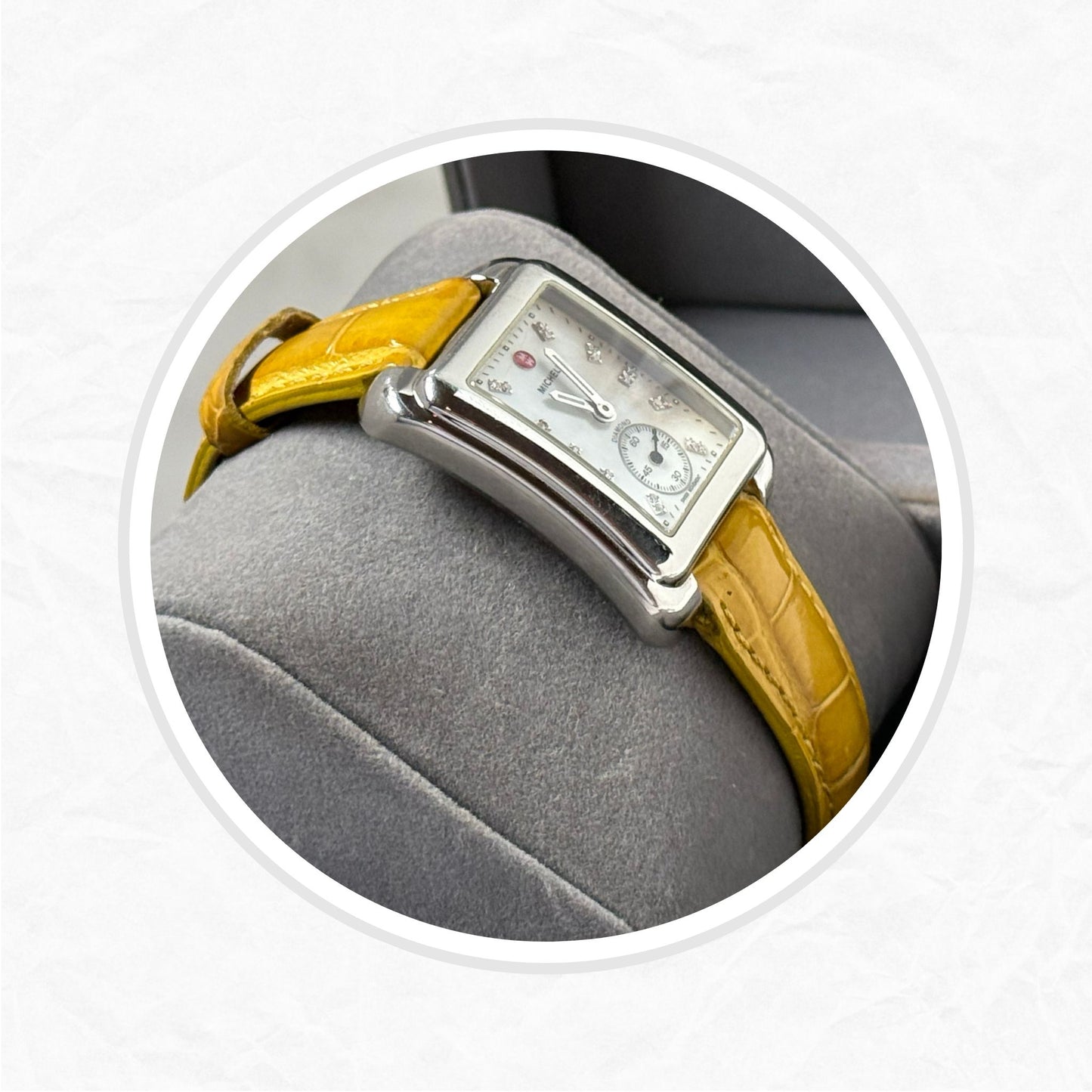 MICHELE Deco Moderne II Diamond Dial Watch