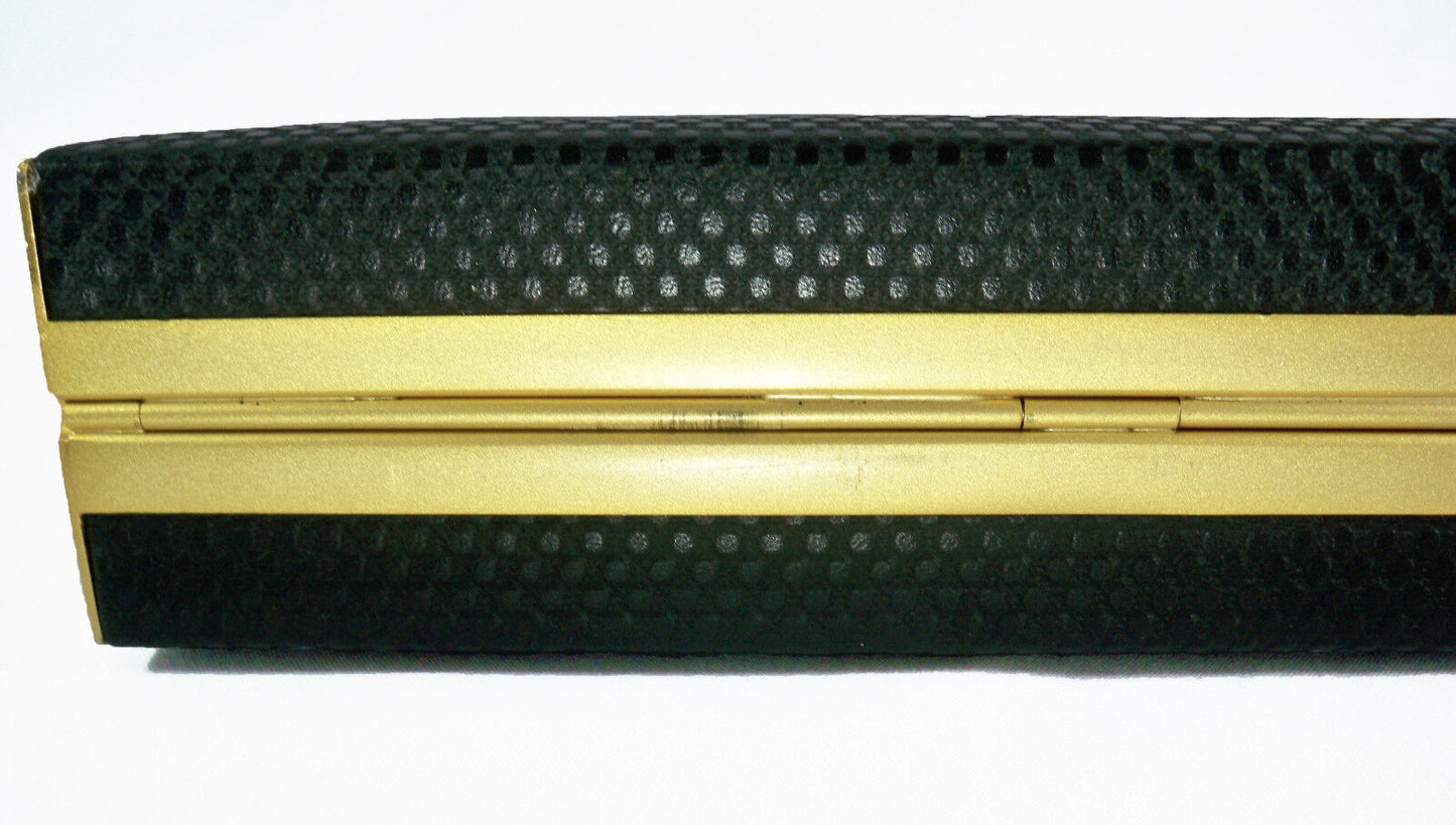 Vintage Inge Christopher black leather clutch